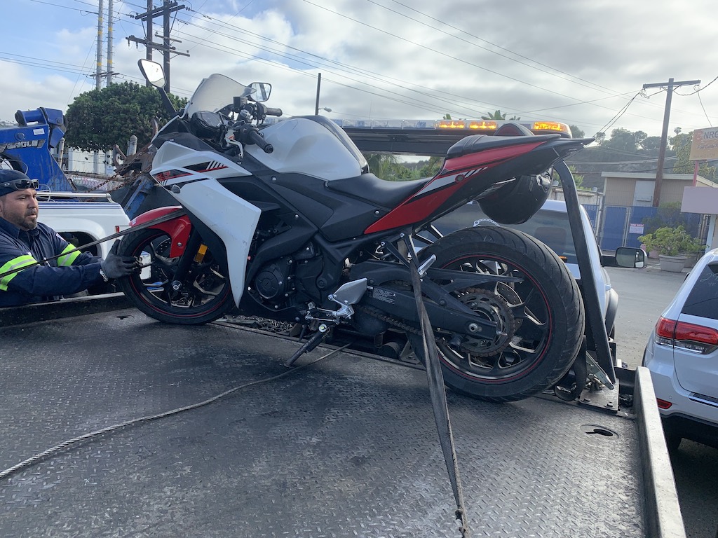All Roadside Towing Sa Diego, Flatbeds are the best for motorcycle transportation.
