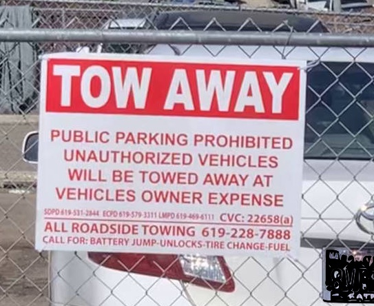 All Roadside Towing San Diego provides tow away signs at no charge for our private property customers.