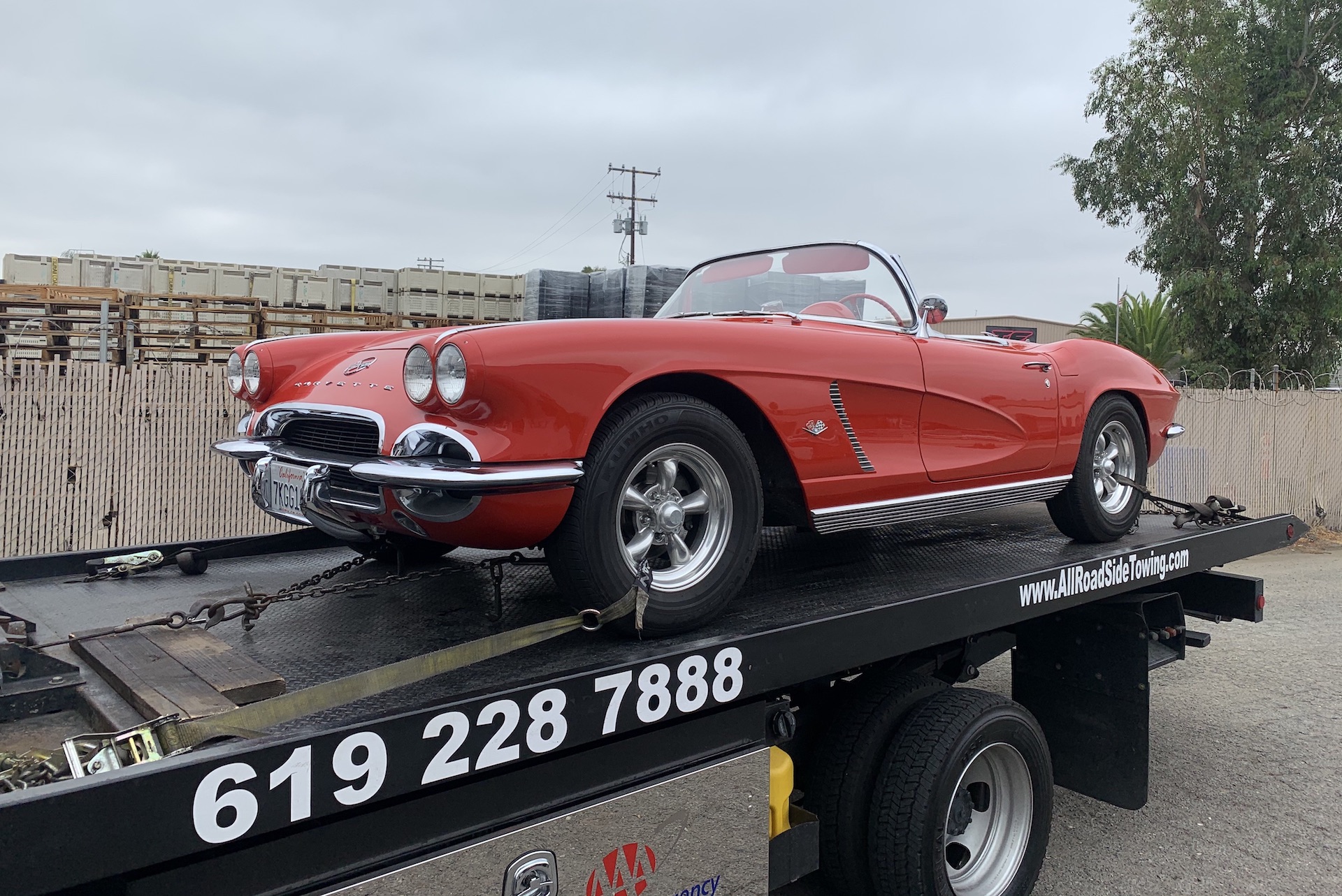Beautiful Vette picked up in La Jolla.  All Roadside Towing is tow truck la jolla.