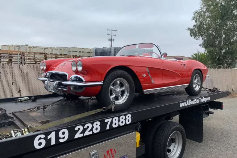 Red Corvette - All Roadside Towing Homepage