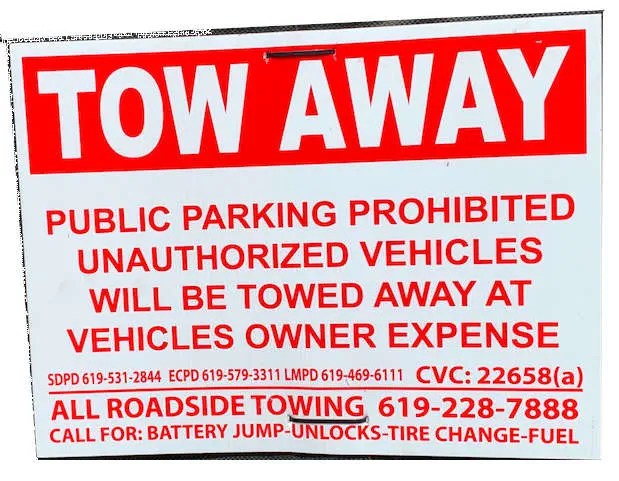 Private Property Impound Towing Signs