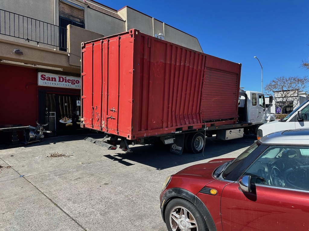 Shipping Containers... no problem, San Diego Towing experts can move that container for you - thanks to All Roadside Towing.